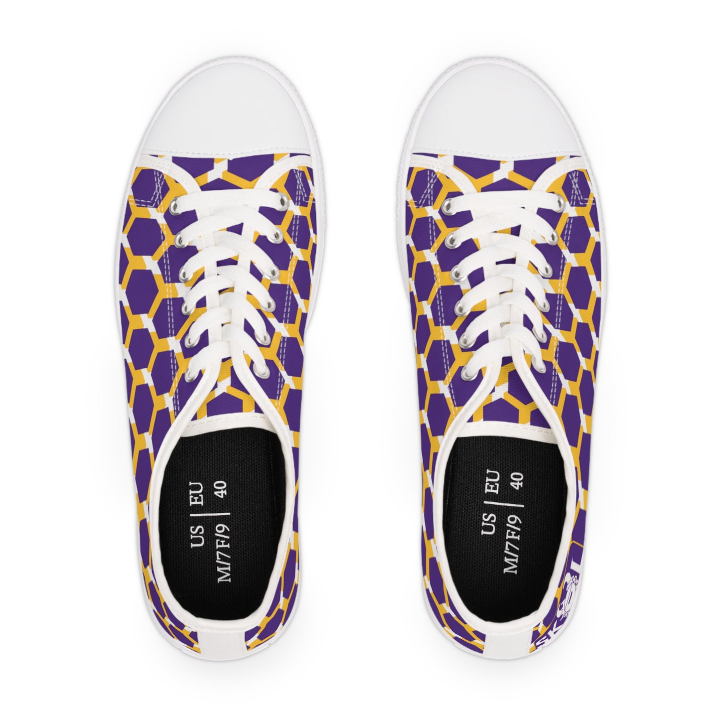 Women's Low Top Sneakers - Purple/Gold Hex