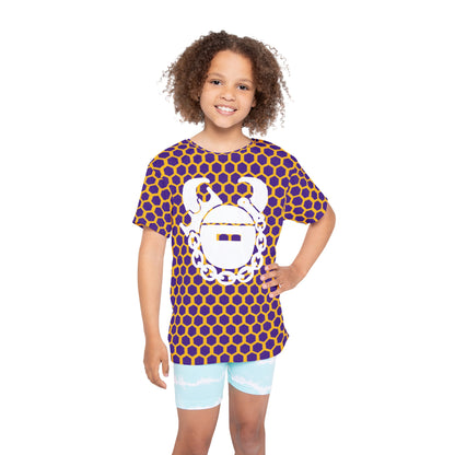 Kids Sports Jersey (Purple Hex) - Game Day Helmet