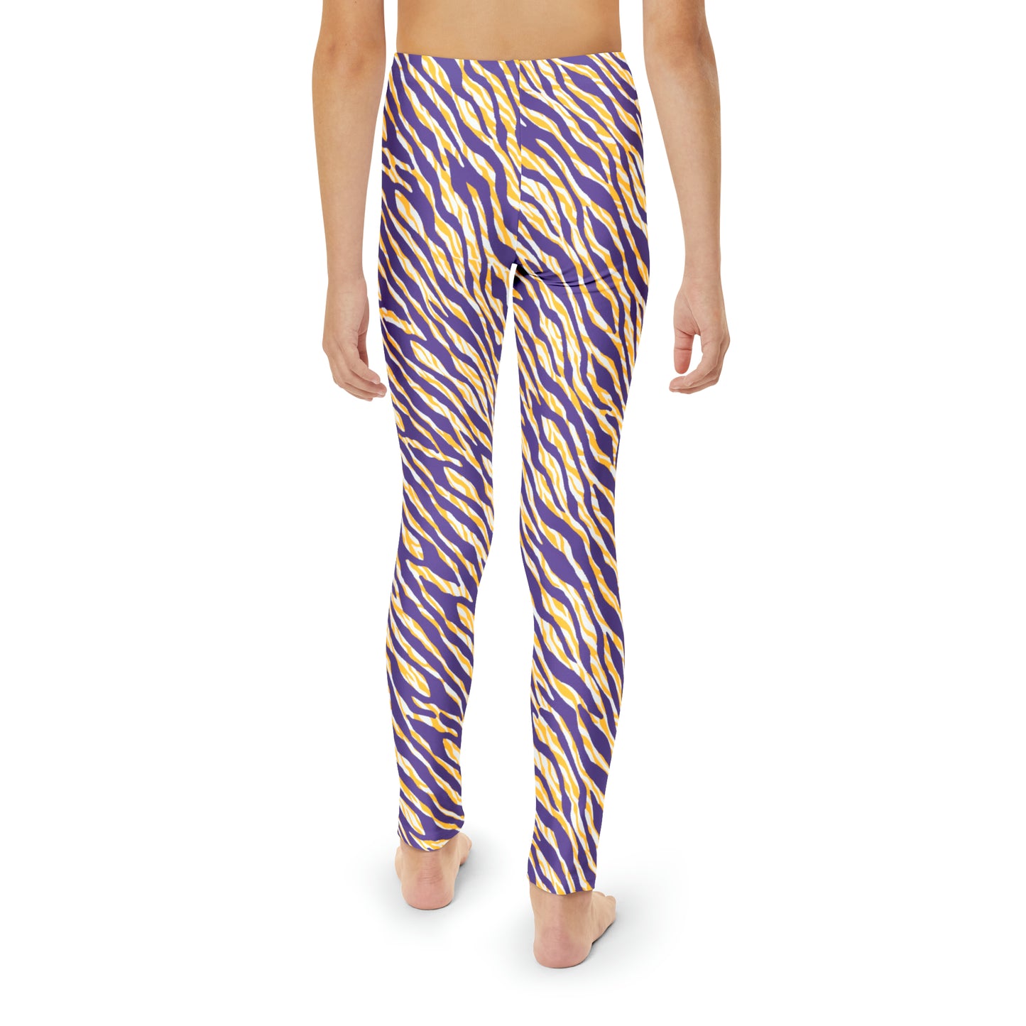 Youth Full-Length Leggings - Zebra Print