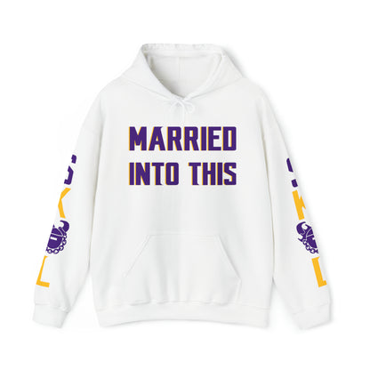 Unisex Heavy Blend™ Hooded Sweatshirt - Married Into This + Original (Sleeves)