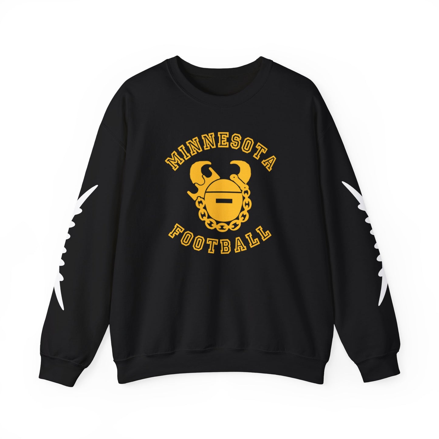 Unisex Heavy Blend™ Crewneck - Minnesota Football + Laces (Sleeves)