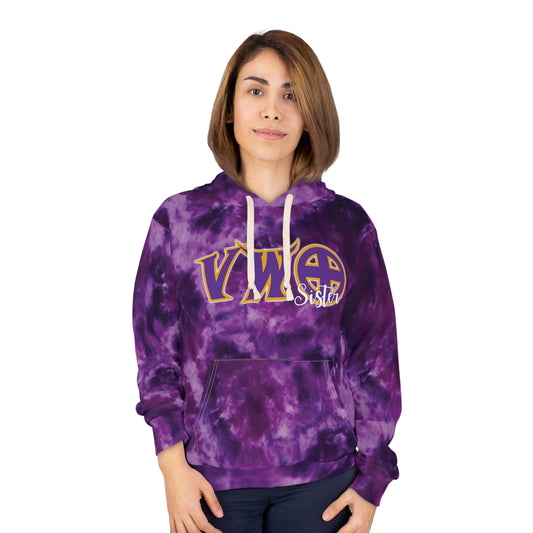 Unisex Pullover Hoodie - Purple Tie-Dye - VWO Sister