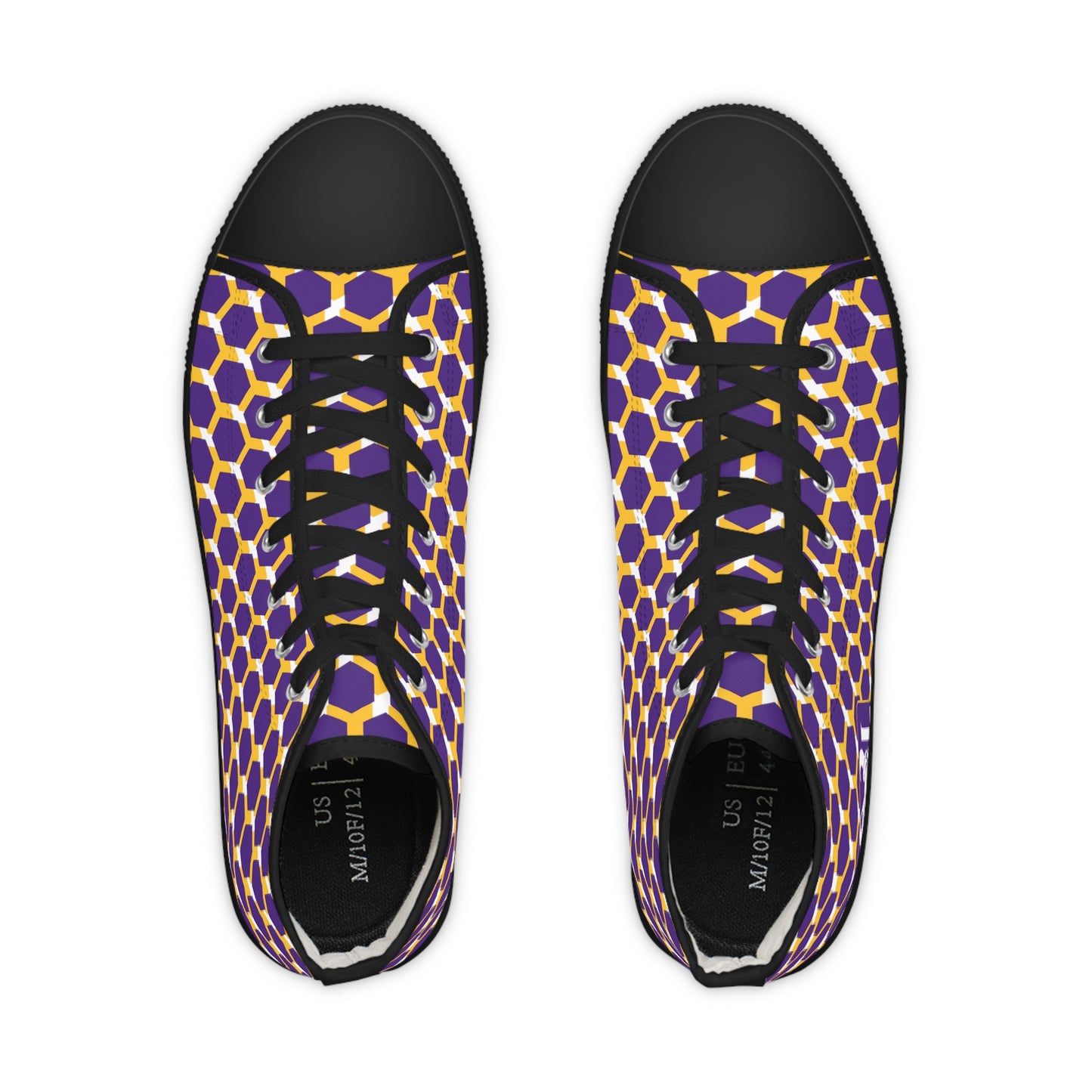 Men's High Top Sneakers - Purple/Gold Hex