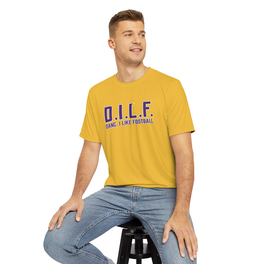 Men's Polyester Tee - Gold - D.I.L.F.