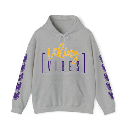 Unisex Heavy Blend™ Hooded Sweatshirt - Vibes + Game Day Helmet (Sleeves)