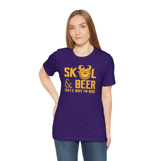 Unisex Jersey Short Sleeve Tee - Football & BEER