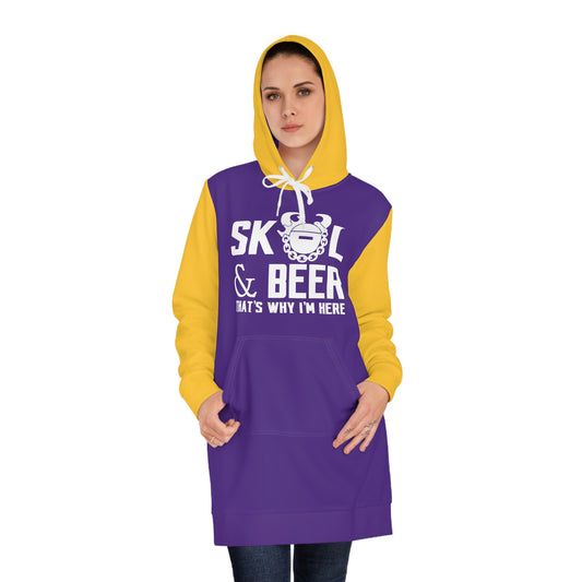 Hoodie Dress - Purple/Gold - & BEER