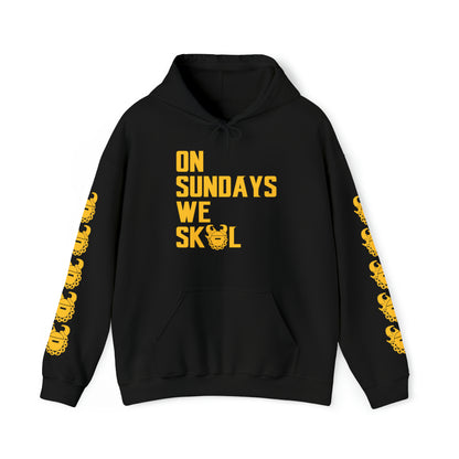 Unisex Heavy Blend™ Hooded Sweatshirt - On Sundays + Game Day Helmet (Sleeves)