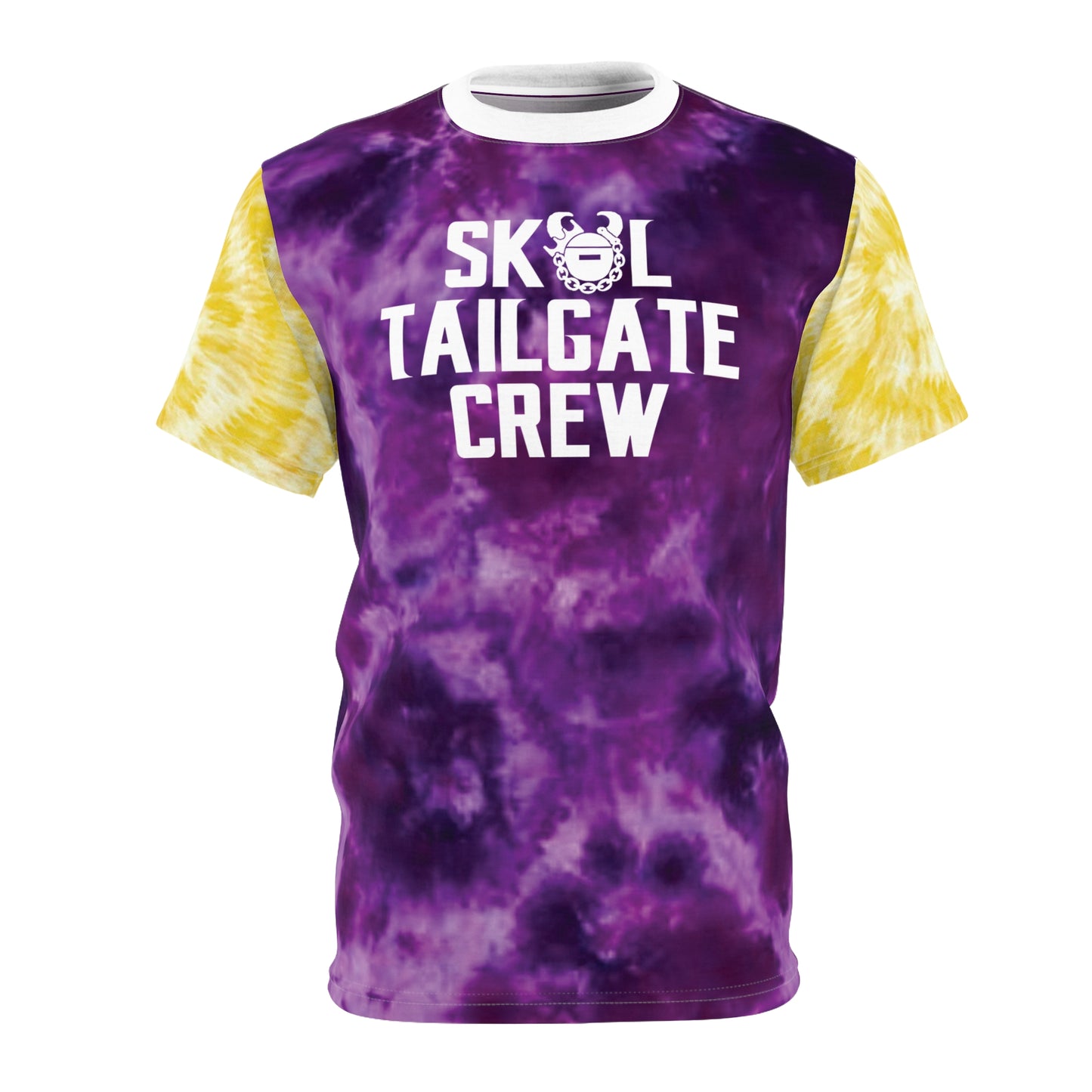 Unisex Cut & Sew Tee - Purple/Gold Tie-Dye - Tailgate Crew