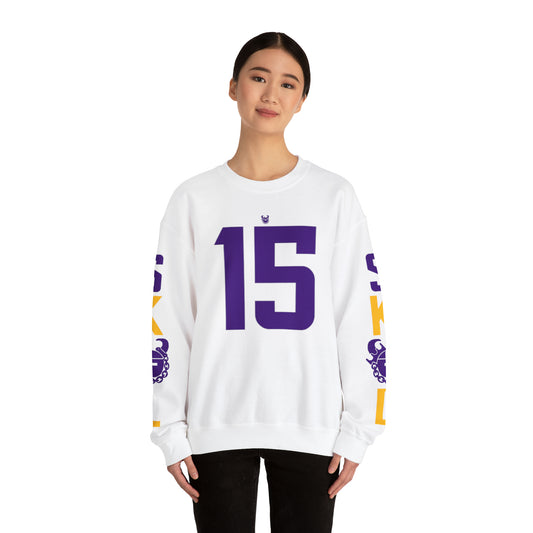 Unisex Heavy Blend™ Crewneck - Jersey #15 + The Original (Sleeves)