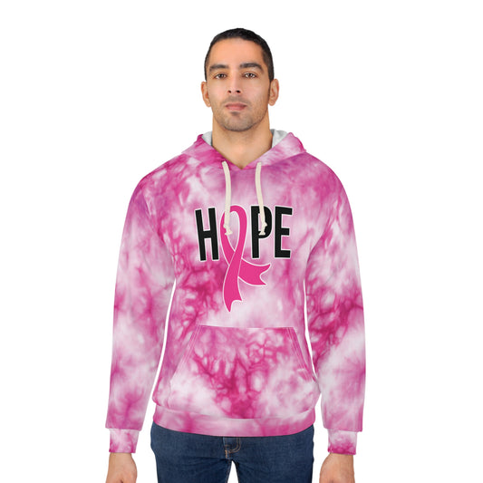 Unisex Pullover Hoodie - Pink Tie-Dye - Hope