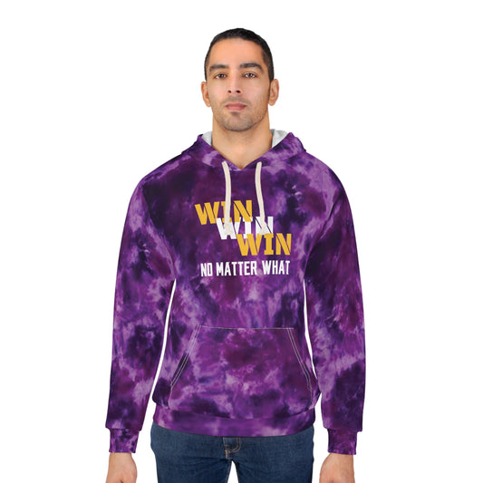 Unisex Pullover Hoodie - Purple Tie-Dye - No Matter What