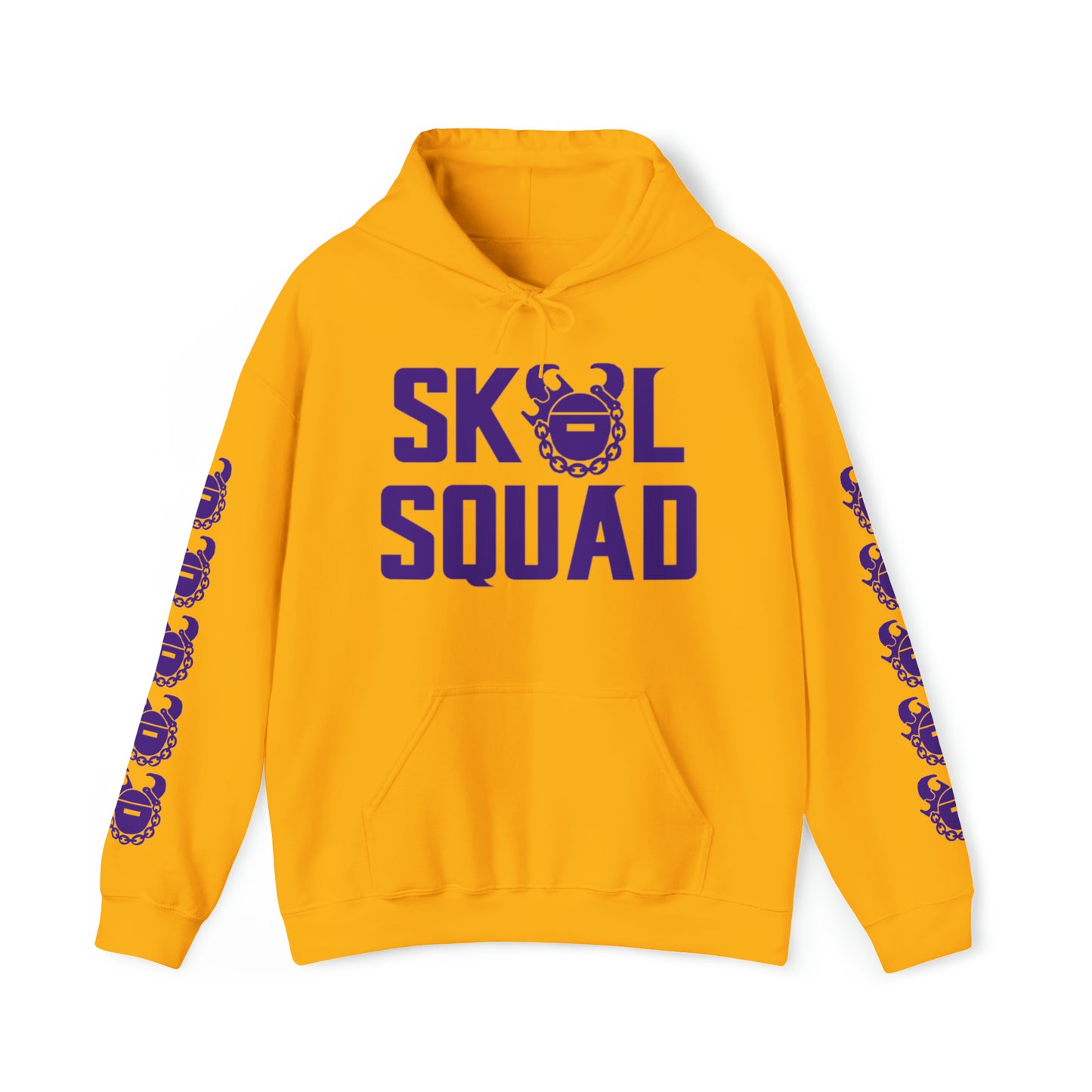 Unisex Heavy Blend™ Hooded Sweatshirt - SQUAD + Game Day Helmet (Sleeves)