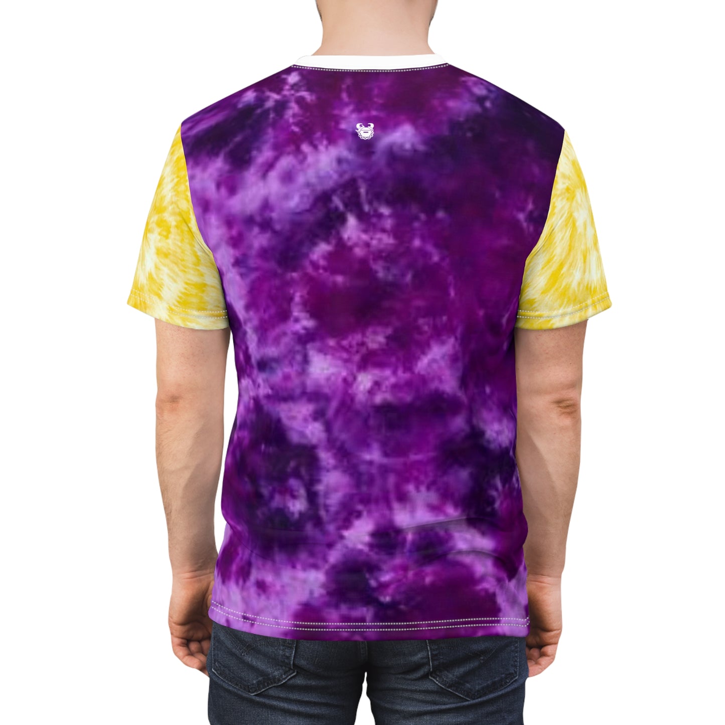 Unisex Cut & Sew Tee - Purple/Gold Tie-Dye - Griddy Gang