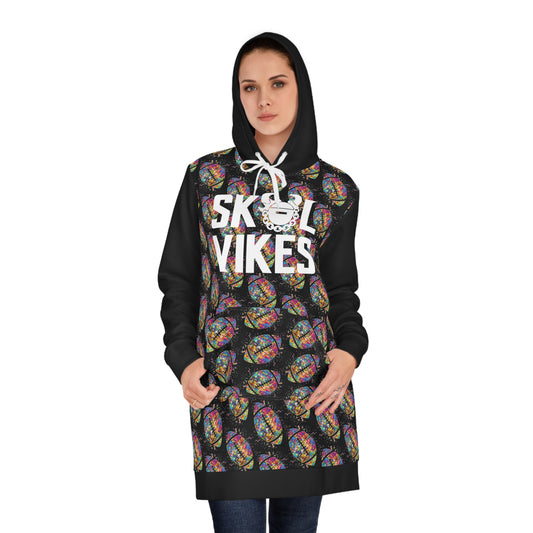 Hoodie Dress - Color Blast Football - Vikes