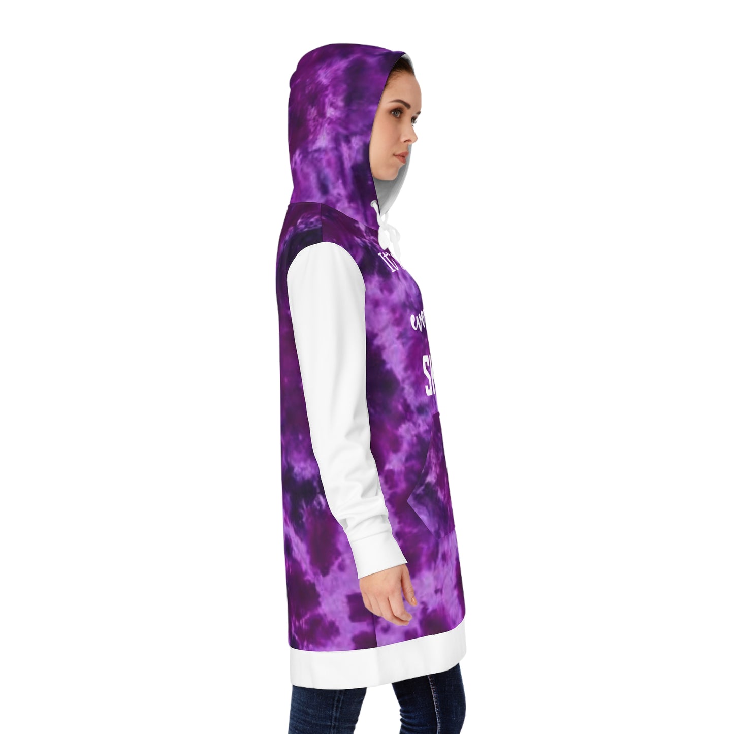 Hoodie Dress - Purple Tie-Dye - It's Fine