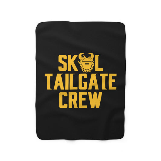 Sherpa Fleece Blanket - Black - Tailgate Crew