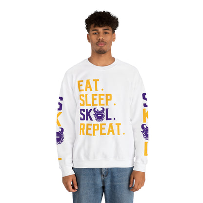 Unisex Heavy Blend™ Crewneck - Eat. Sleep. Repeat. + The Original (Sleeves)