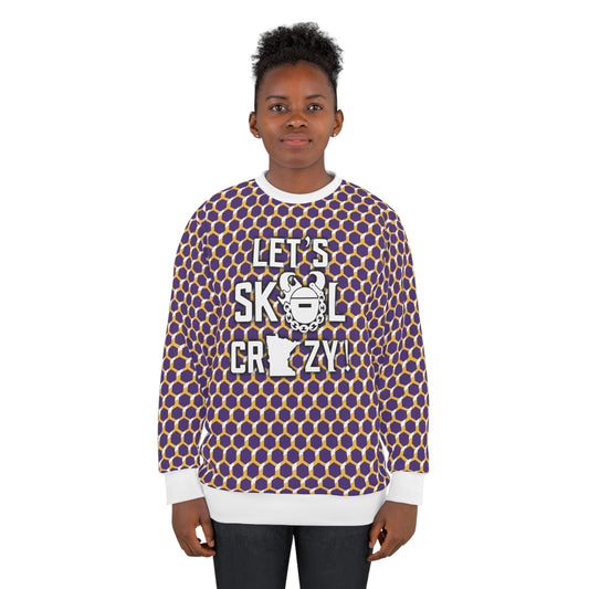 Unisex Crewneck - Purple/Gold Hex - Let's go Crazy!