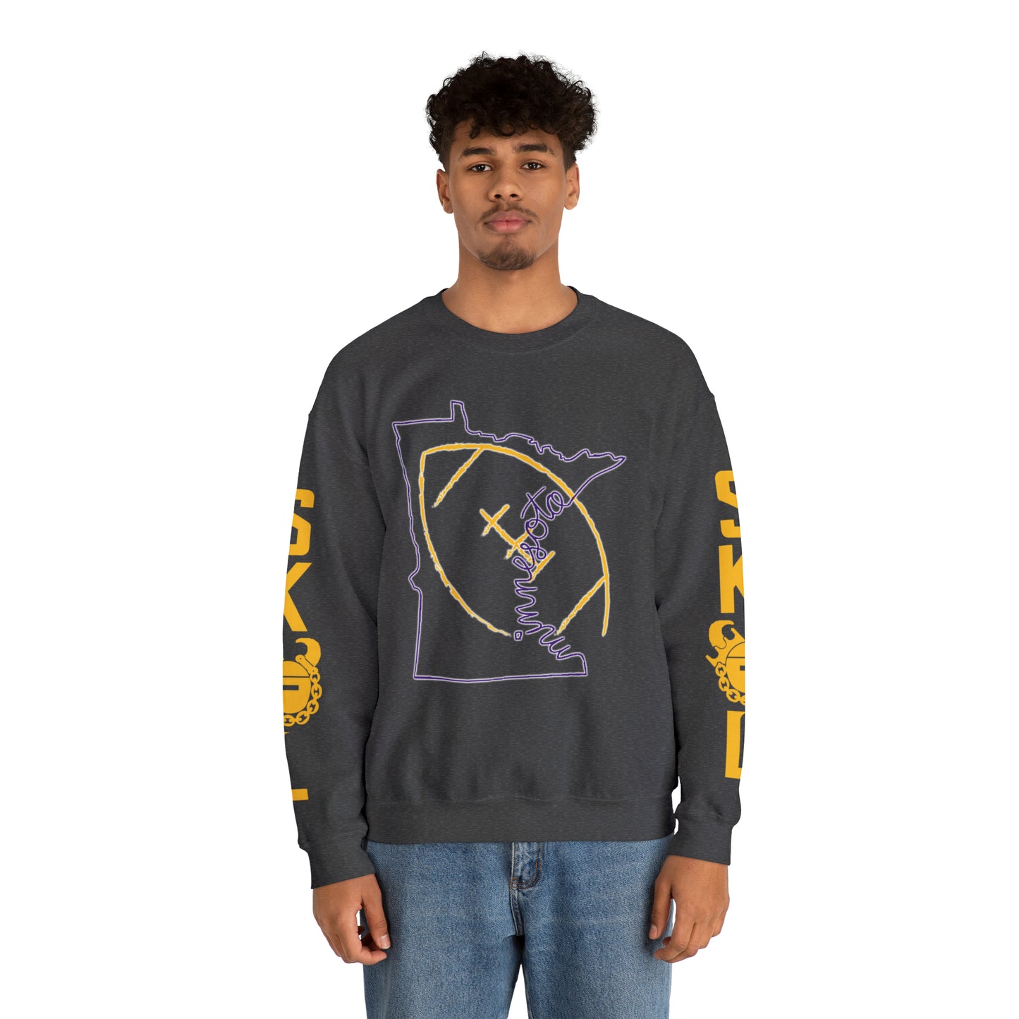 Unisex Heavy Blend™ Crewneck - MN State Football + The Original (Sleeves)