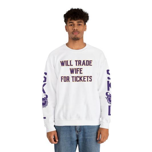 Unisex Heavy Blend™ Crewneck - Wife for Tickets + The Original (Sleeves)