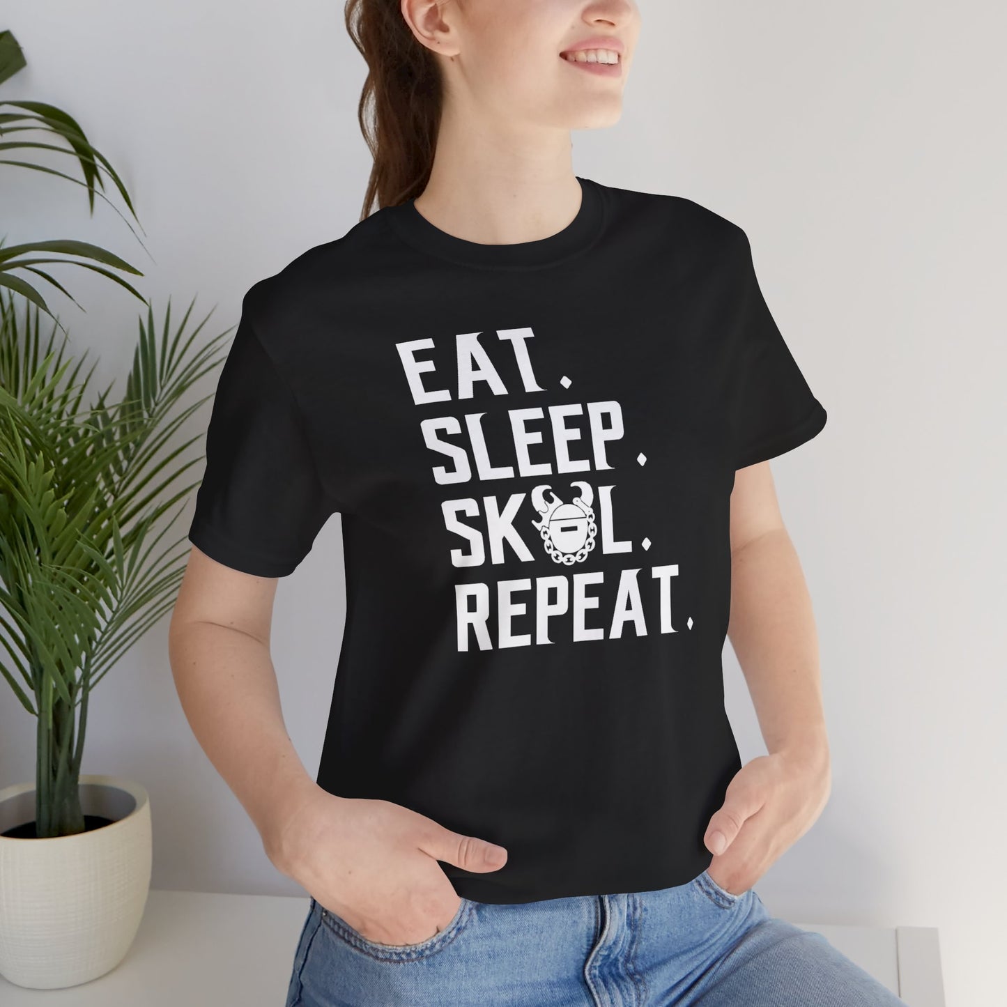 Unisex Jersey Short Sleeve Tee - Eat. Sleep. Repeat.