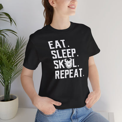 Unisex Jersey Short Sleeve Tee - Eat. Sleep. Repeat.