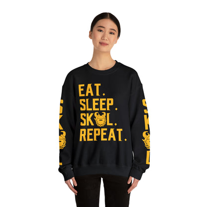 Unisex Heavy Blend™ Crewneck - Eat. Sleep. Repeat. + The Original (Sleeves)