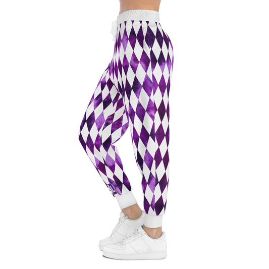 Athletic Joggers - Purple Tie-Dye/Diamonds