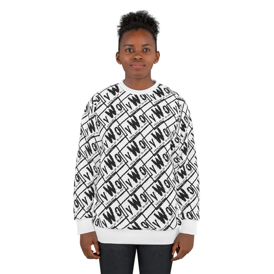 Unisex Crewneck - White/Black - VWO (Framed)