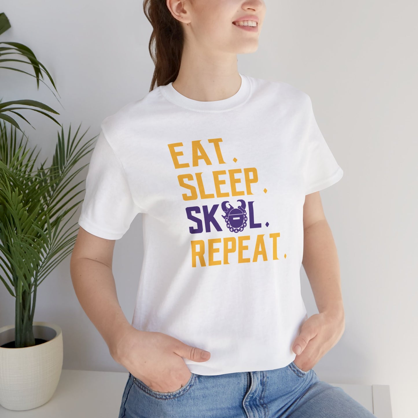 Unisex Jersey Short Sleeve Tee - Eat. Sleep. Repeat.