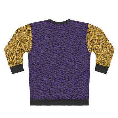 Unisex Crewneck - Purple & Gold Zebra Print - The Original