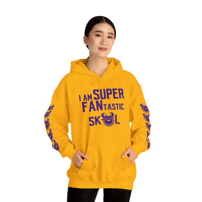 Unisex Heavy Blend™ Hooded Sweatshirt - SUPER FANtastic + Game Day Helmet (Sleeves)