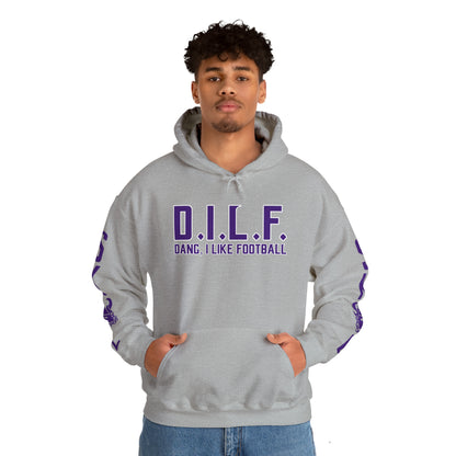 Unisex Heavy Blend™ Hooded Sweatshirt - D.I.L.F. + Original (Sleeves)