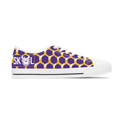 Women's Low Top Sneakers - Purple/Gold Hex