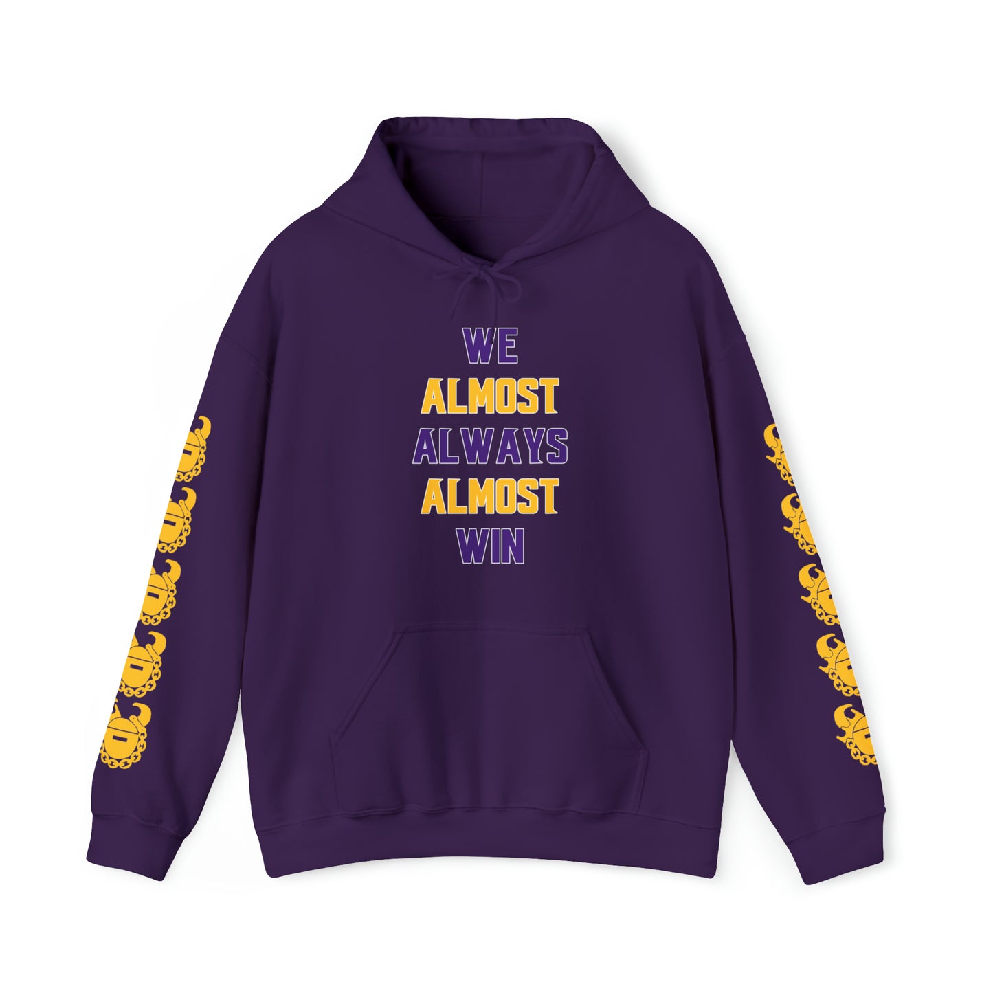 Unisex Heavy Blend™ Hooded Sweatshirt - ALMOST + Game Day Helmet (Sleeves)