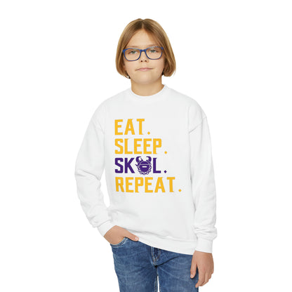 Youth Crewneck - Eat. Sleep. Repeat.