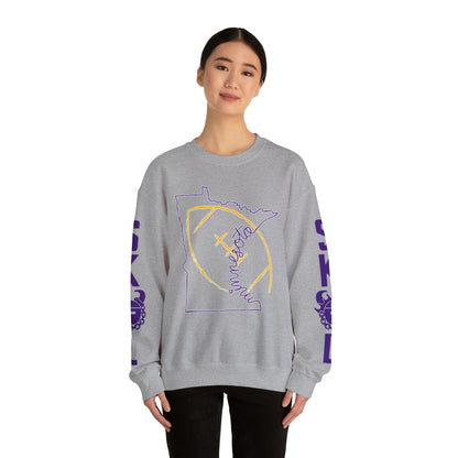 Unisex Heavy Blend™ Crewneck - MN State Football + The Original (Sleeves)