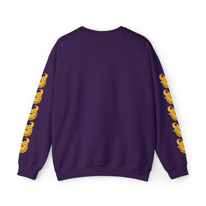 Unisex Heavy Blend™ Crewneck - V-W-O + Game Day Helmet (Sleeves)