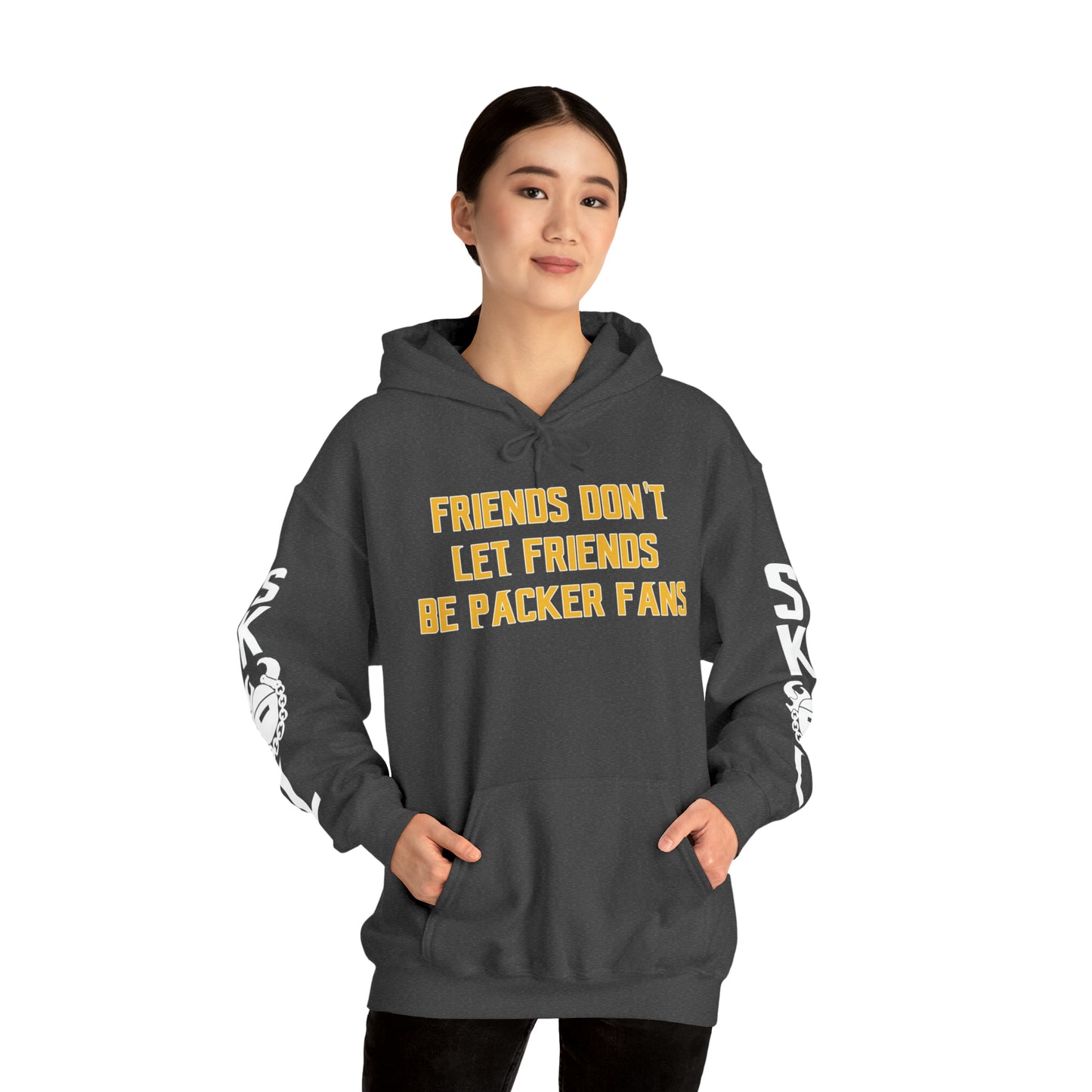 Unisex Heavy Blend™ Hooded Sweatshirt - Friends Don't Let Friends + Original (Sleeves)