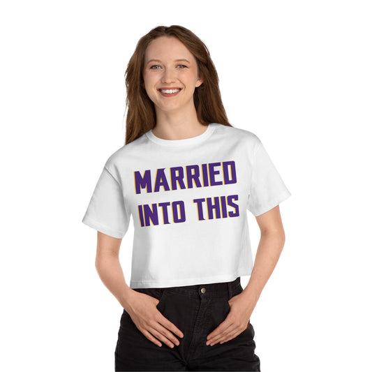 Women's Champion Heritage Cropped Top - Married Into This