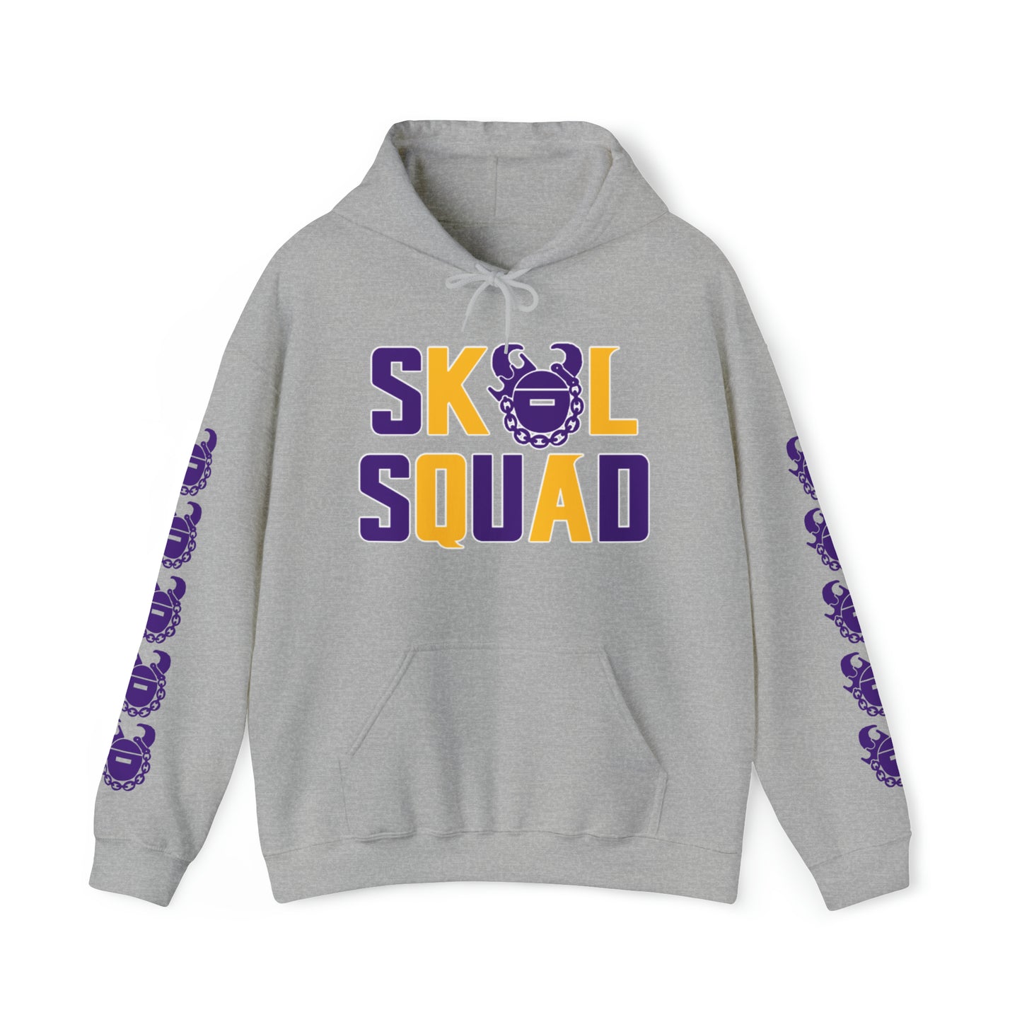 Unisex Heavy Blend™ Hooded Sweatshirt - SQUAD + Game Day Helmet (Sleeves)