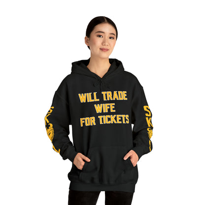 Unisex Heavy Blend™ Hooded Sweatshirt - Wife for Tickets + Original (Sleeves)