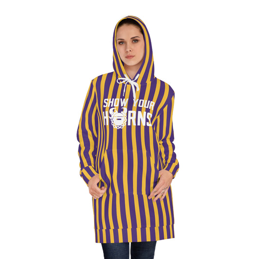 Hoodie Dress - Stripes - Show Your Horns