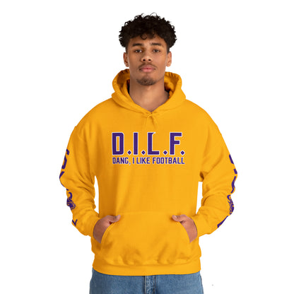 Unisex Heavy Blend™ Hooded Sweatshirt - D.I.L.F. + Original (Sleeves)