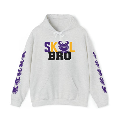 Unisex Heavy Blend™ Hooded Sweatshirt - BRO! + Game Day Helmet (Sleeves)