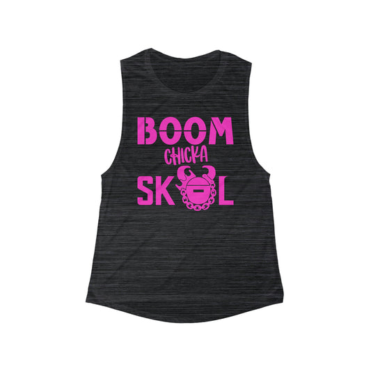 Women's Flowy Scoop Muscle Tank - BOOM chicka