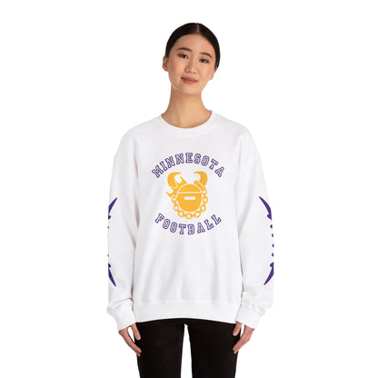 Unisex Heavy Blend™ Crewneck - Minnesota Football + Laces (Sleeves)