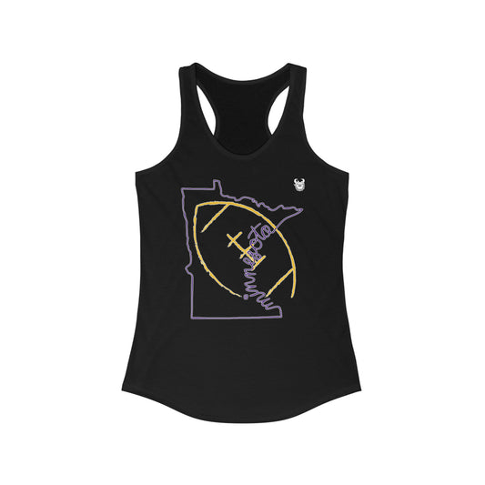 Ladies Ideal Racerback Tank - MN State Football