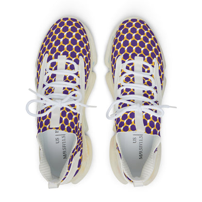 Men's Mesh Sneakers - Purple/Gold Hex